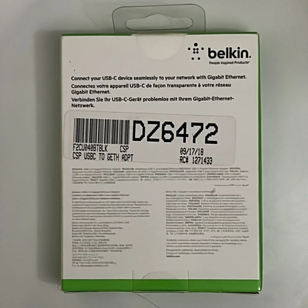 USB-C to Gigabit Ethernet Adapter